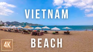 Nha Trang | Beach in Vietnam | Beach Walk | 4K Video