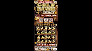 $20 - GOLD RUSH LEGACY - NEWER TICKET - FLORIDA Lottery Scratch Off ticket!