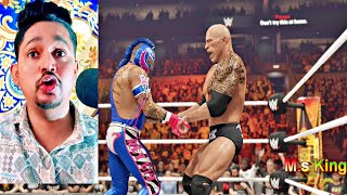 WWE 2K24 | The Rock vs Rey Mysterio (Full Match) on Hell in a Cell in Hindi Gameplay