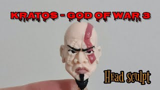 Kratos - God of war 3 head sculpt in polymer clay