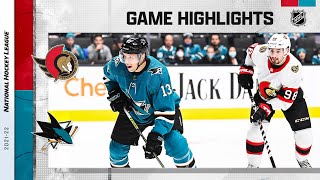 Senators @ Sharks 11/24/21 | NHL Highlights