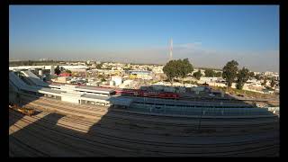 5 morning hours time lapse  of Lod train station