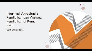 Informasi Pendidikan dan Penelitian di Rumah Sakit