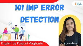 101 Important Error Detection | English Grammar Tricks 2021 | Target SBI Pre 2021 | Falguni Vaghasia