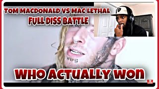 TOM MACDONALD vs MAC LETHAL Full Battle (Reaction Video) WHO WON????