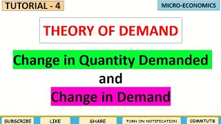 4) Change in Quantity Demanded and Change in Demand