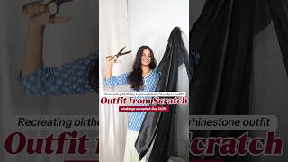 I made this viral pinteresty birthday outfit from scratch❤️|DAY 16/50✅|mousmi digpati #ytshortsindia