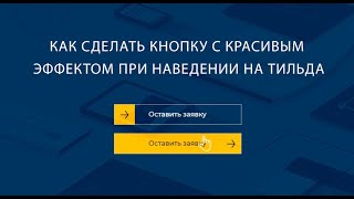 Как сделать кнопку с красивым эффектом при наведении на Тильда