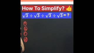 Division of square root 3 #maths #shorts #ytshorts #mathproblem