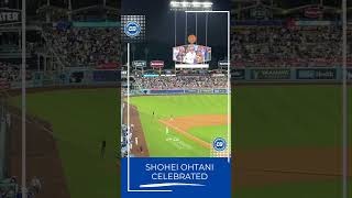 Shohei #Ohtani standing ovation in first game at Dodger Stadium after joining 50/50 club #Shorts