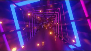 Square Shaped Blue Purple VJ Seamless Loop Tunnel | Animation Background | Video Only (1080 HD)