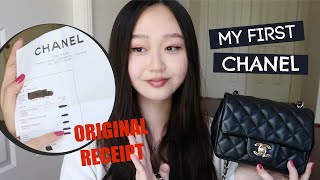 Chanel Square Mini UNBOXING *why I chose lambskin -preloved bag-