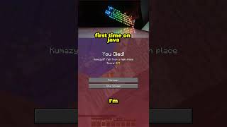 my first time playing java #minecraft #shorts