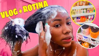 VLOG | FUI COMPRAR PRODUTOS + LAVEI O CABELO + rotina