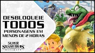 Super Smash Bros. Ultimate - TODOS OS LUTADORES EM 2 HORAS (Guia pra debloquear rápido)