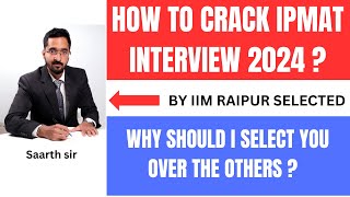 IPM Mock Interview  | Best IPMAT coaching in India | IPMAT 2024 |