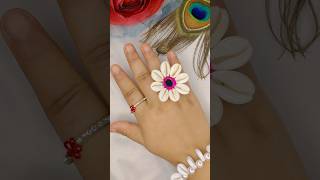 Diy CowrieShell Ring😍💖Navratri Special Ring Making❤️✨#shorts##youtubeshorts#viral#trending#diy#craft