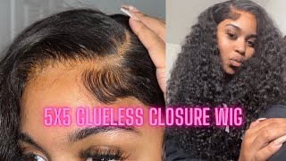 Beginner Friendly Lace Wig Install | 5x5 HD Lace Closure Deep Wave ft. Ashimary Hair