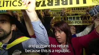 Catalans protest against Carles Puigdemont arrest warrant 1