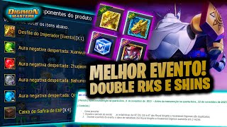 FANGLONGMON SHIN NO CASH SHOP DOUBLE NOS RKS E SHIN E MELHOR EVENTO PARA FARM NO DMO DIGIMON MASTERS