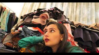 Girl throws away all her clothes !