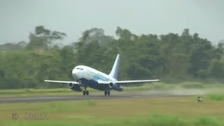 Global air b737-200, XA-UHZ, departure from La Ceiba airport.