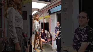 Street fashion outfits style in METRO Traveling #shorts #moda