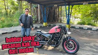 Byson custom bobber pinky pesanan cewek dari medan sumatera utara || #custombobber || #motorcustom