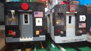 Lego MTA Subway Action!   Custom Lego R143/R160 Subway Cars Action!