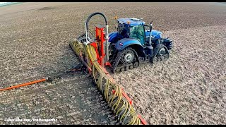 New Holland T7.270 Blue Power on Soucy Tracks | Injecting slurry w/ umbilical system | LB Breure