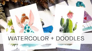 how to create your own DOODLE DOLLIES ** super easy, for all levels !