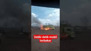 Mobil Hino 500 terbakar di stockpile