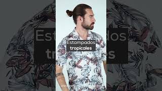 #camisa de #caballeros #slimfit #estampado #playero manga corta con cuello #resort #new Rams Cottons