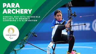 Sheetal Devi Hits Perfect Bullseye For India In Women's Compound 1/8 Elimination In Para Archery 🇮🇳