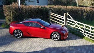 Lexus LC500h Sport Plus V6 Hybrid in Sonic Red Multicoat