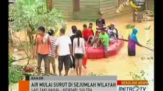 Banjir di Kendari Mulai Surut