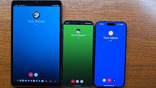 Samsung Tab A9 4G vs Pixel 9 Pro XL vs iPhone 15 ProMax Google Meet Incoming Voice & Video Calls