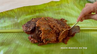 Karimeen pollichadhu | Fried Pearl spot in banana leaf | Kerala style fish fry