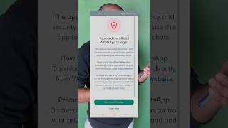 You Need the Official WhatsApp to Login | #whatspp #banned #sollution