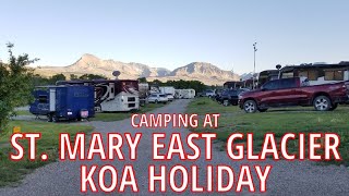 Camping at St. Mary/ East Glacier KOA - Glacier National Park