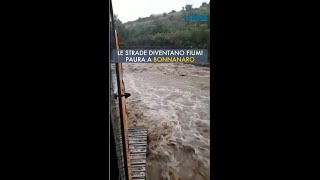 Strade diventano fiume paure a Bonnaro