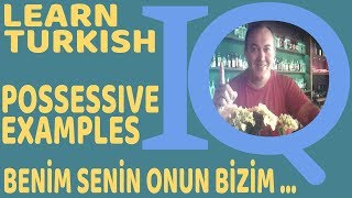 Turkish Grammar Possessive Examples my your his her their