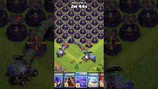 1000 Max Bowlers Vs 200 Max Wizard Towers #clashofclans #coc #clashroyale