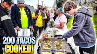 Making Loaded Street Tacos For The Homeless Community!