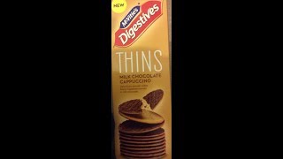 I Tired  Mcvitie's Digestives thins, milk chocolate cappuccino. UK Food Review