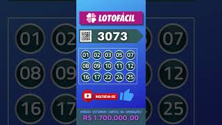 RESULTADO LOTOFACIL 3073 - 08/04/2024 -  #resultadolotofácil #lotofacilresultadohoje #lotofacil