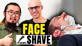 ASMR Chinese Barber: Rare Face Shave Treatment with Pristine Razor Sounds 🎧