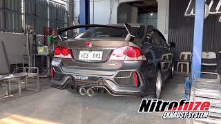 Magnaflow catback exhaust system exhaust on Civic FD soundcheck - Nitrofuze Garage