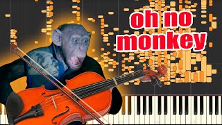 Oh No Monkey but it's Violin MIDI (Auditory Illusion) | Oh No Monkey Violin sound