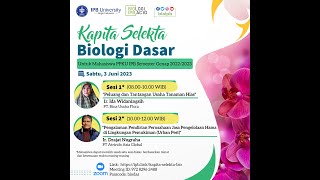 SESI 1 KAPITA SELEKTA BIOLOGI DASAR SEMESTER GENAP 2022/2023